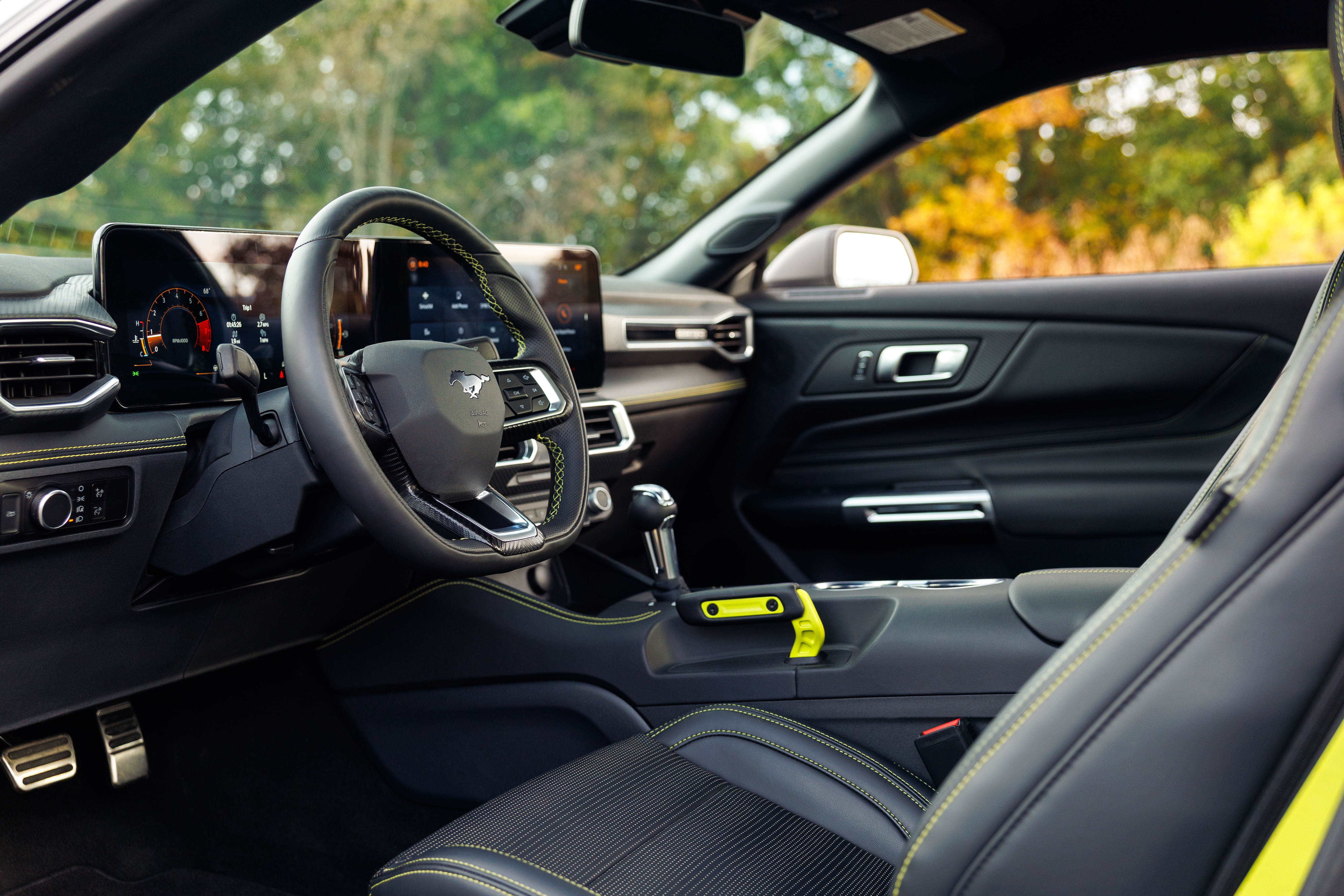 Optional RTR package available on 2026 Ford Mustang EcoBoost fastback.Preproduction model shown. Available late spring 2026.